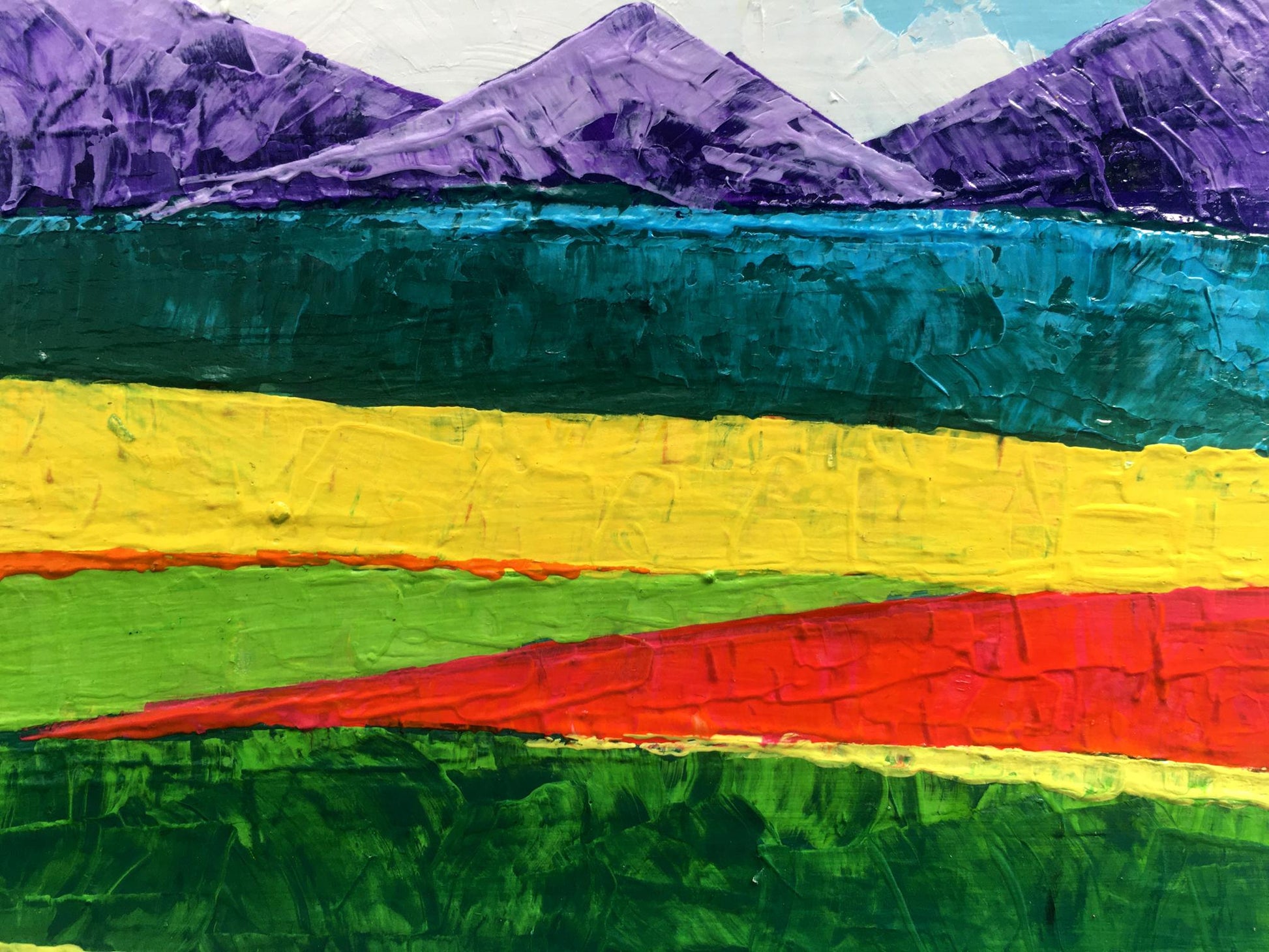 Vibrant Sunny Day Among the Mountains oil painting by V. Zadorozhnya