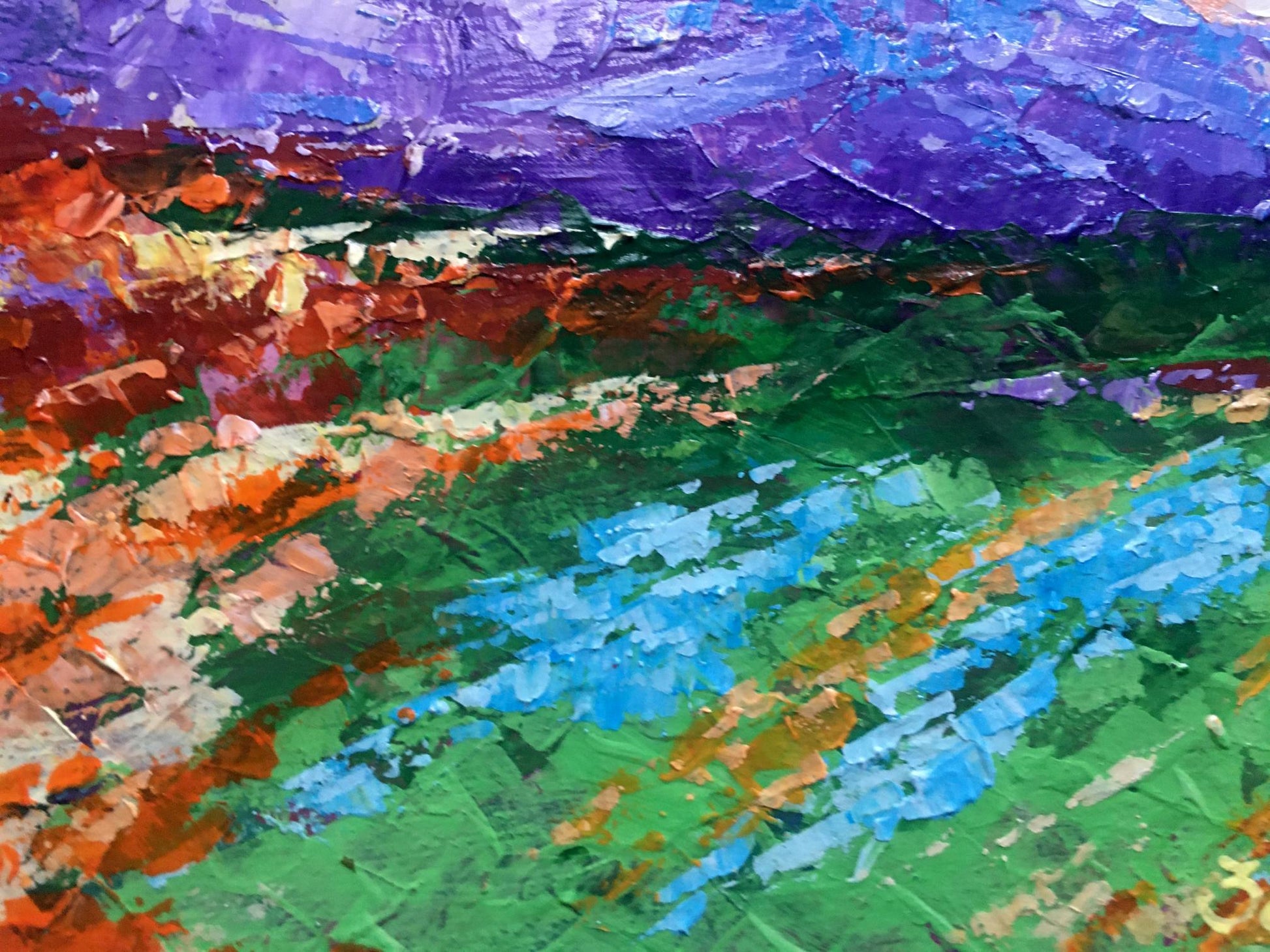 Vibrant oil painting Holidays in the mountains by V. Zadorozhnya