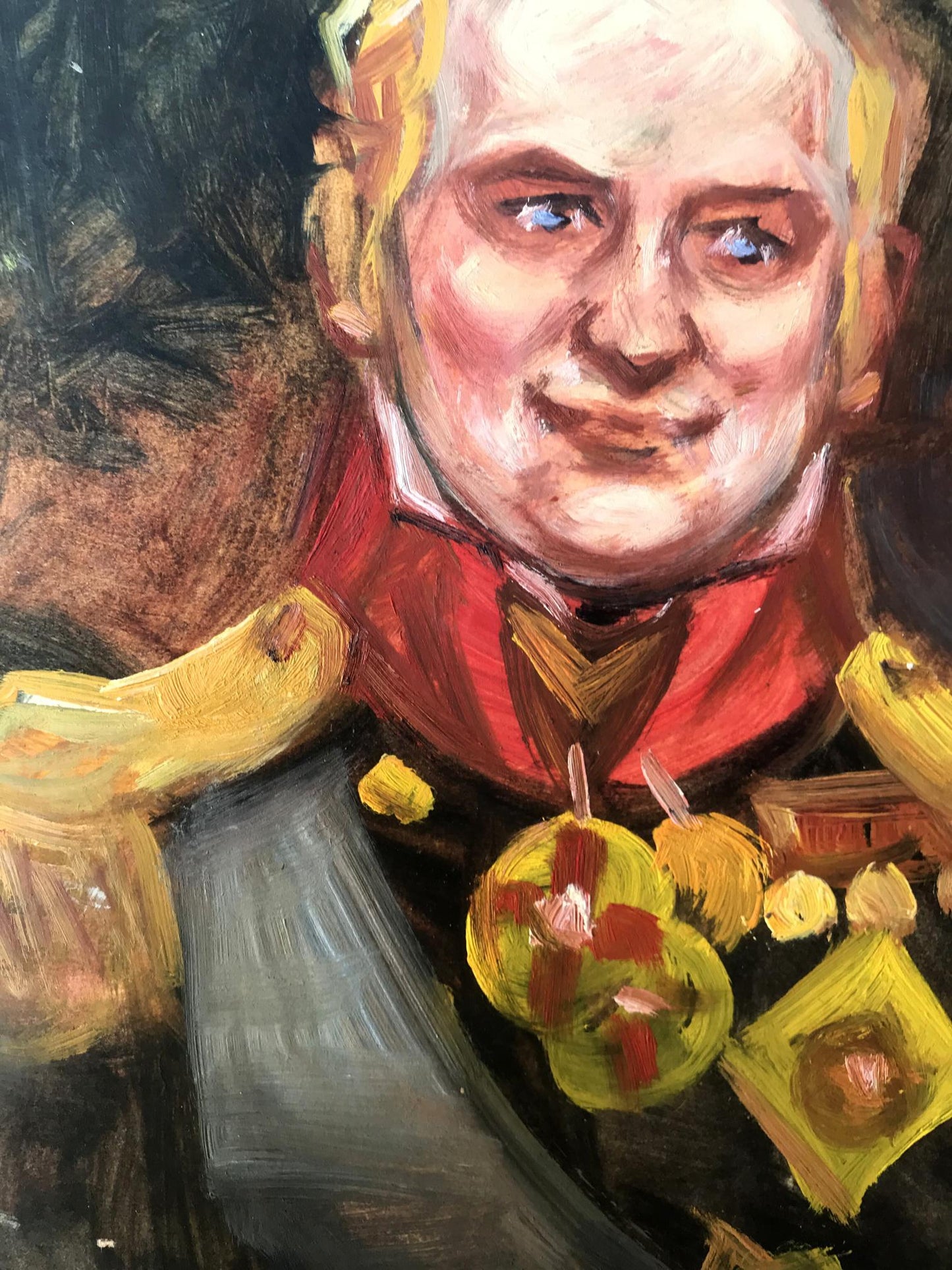 Oil painting portrait of General Alexander Arkadievich Litvinov in ornate uniform