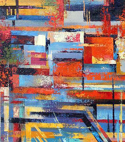 Vibrant Oil painting In the rays of the sun by Kirilenko Mikhail with bold stripes
