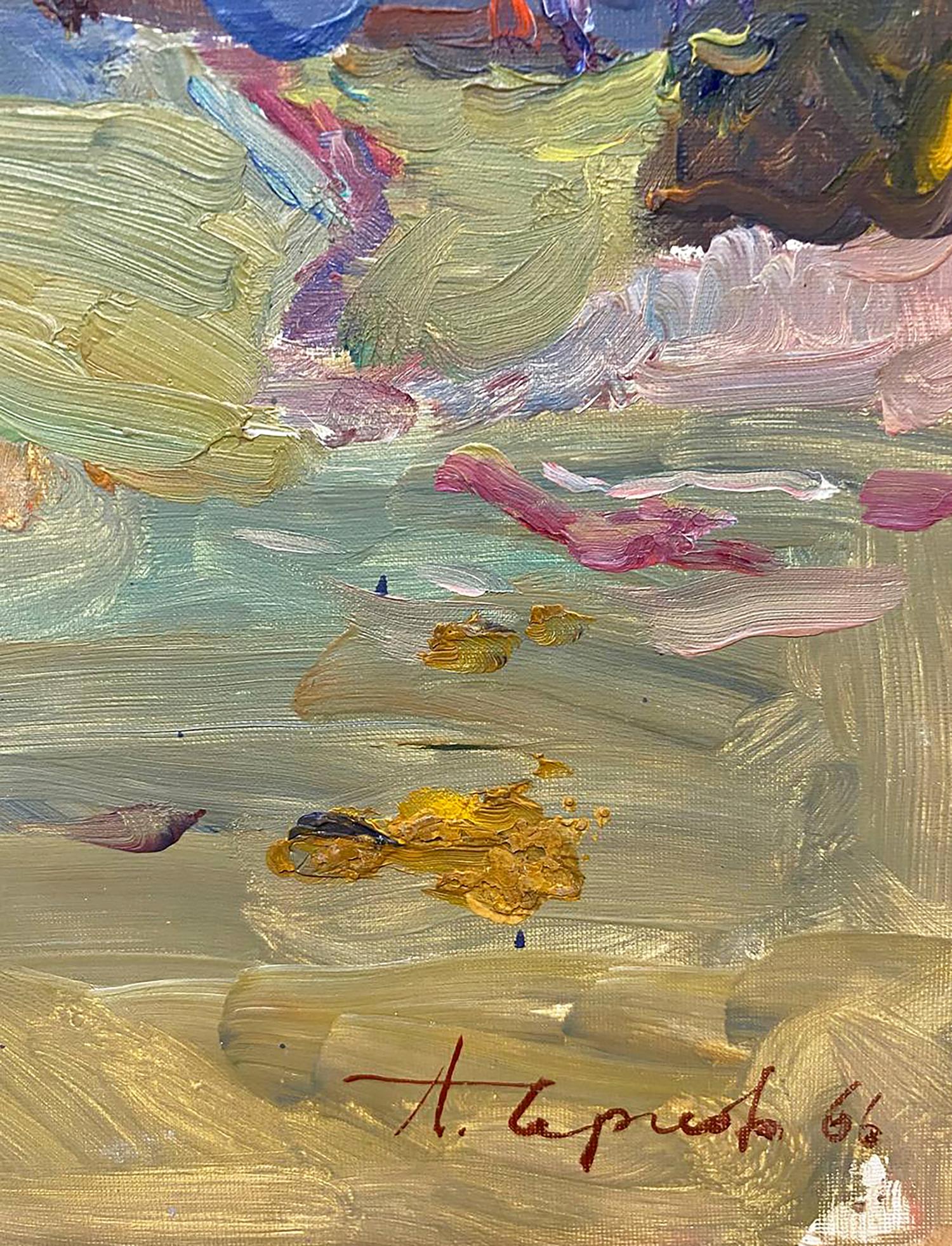 Vibrant abstract oil painting On a hill by Chernov Leonid Ivanovich