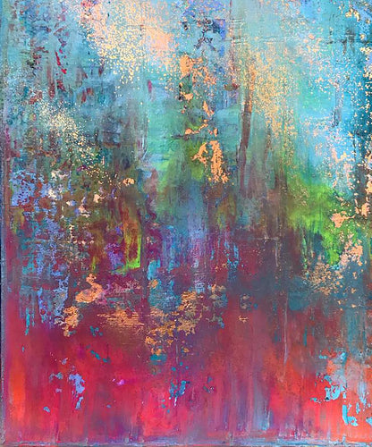 Abstract Blooming Field acrylic painting by Melezhik Olga