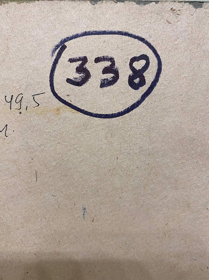 Hand-drawn 338 circled in blue ink on back of On the Lake oil painting by Shariy Anatoly Ivanovich