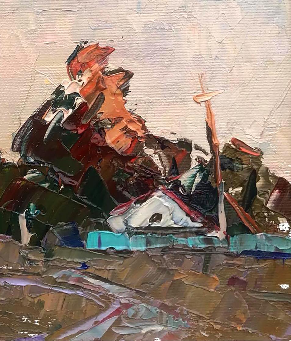Abstract oil painting Twilight Colors Over the Countryside by Alex Ivanyuk