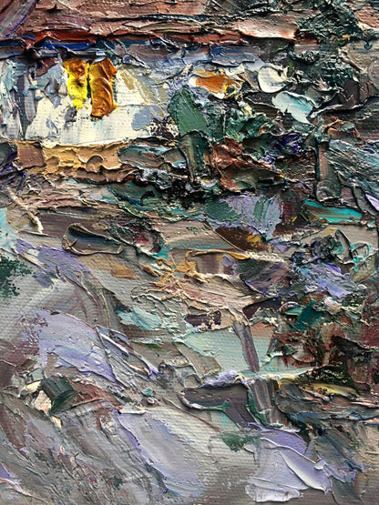 Oil painting moon 