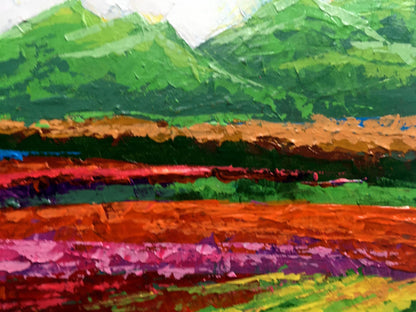 Vibrant impressionist oil painting Summer in the Carpathians by Zadorozhnya V. V