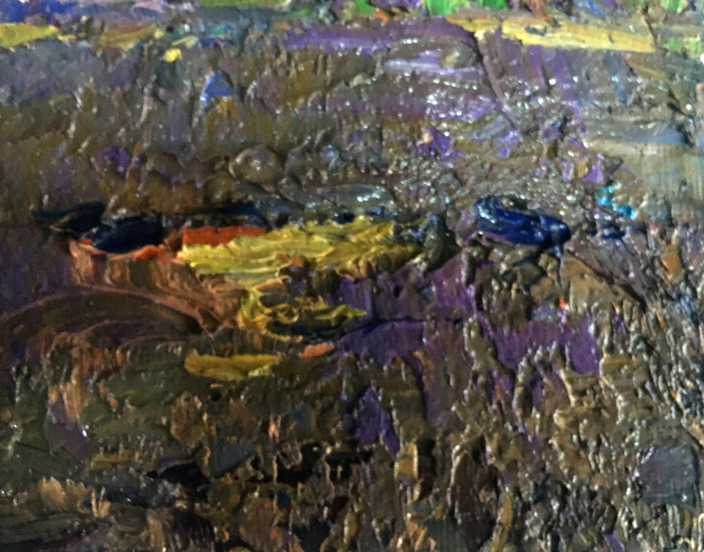 Oil Painting Nature Landscape Village landscape Art 