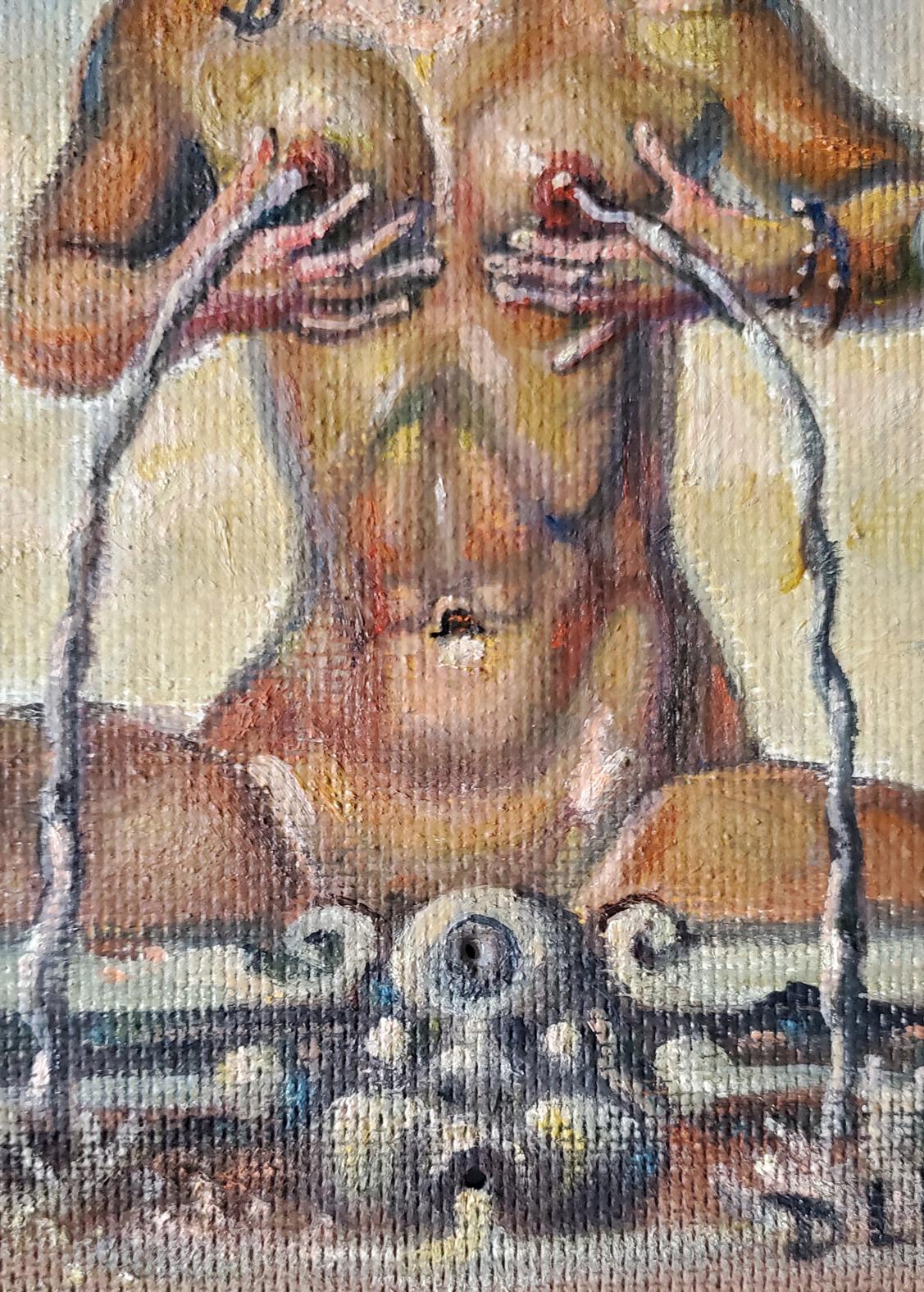 Oil painting Source of Fertility by Litvinov Daniil Olegovich: nude figure covering face