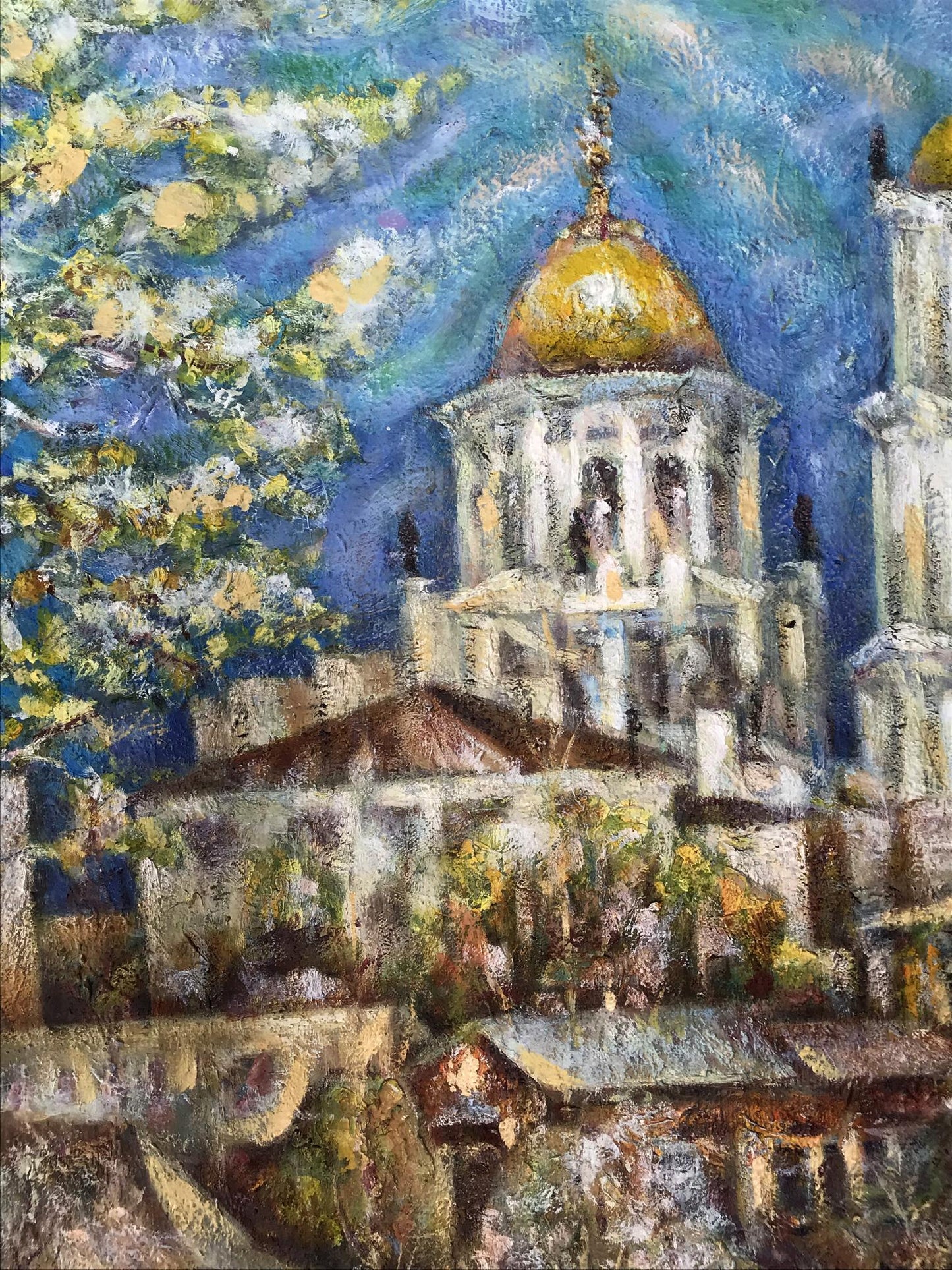oil church painting