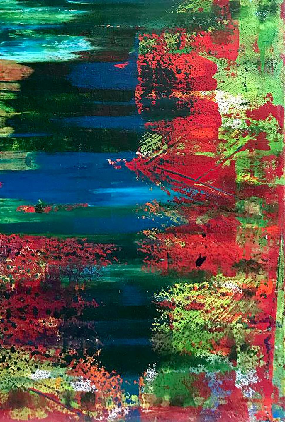 Vibrant acrylic painting Autumn speed by Melezhik Olga