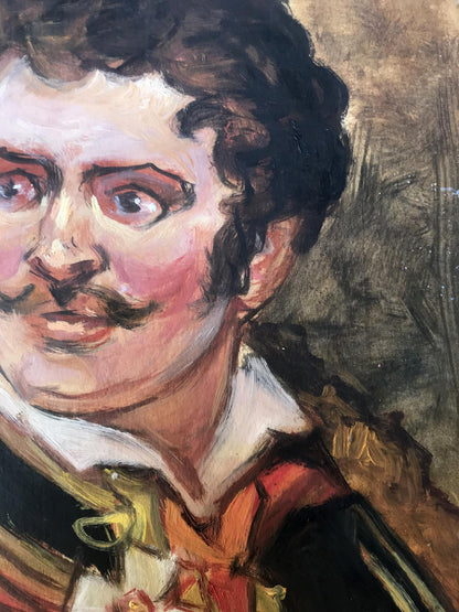 Oil painting portrait of Alexander Litvinov in ornate military uniform