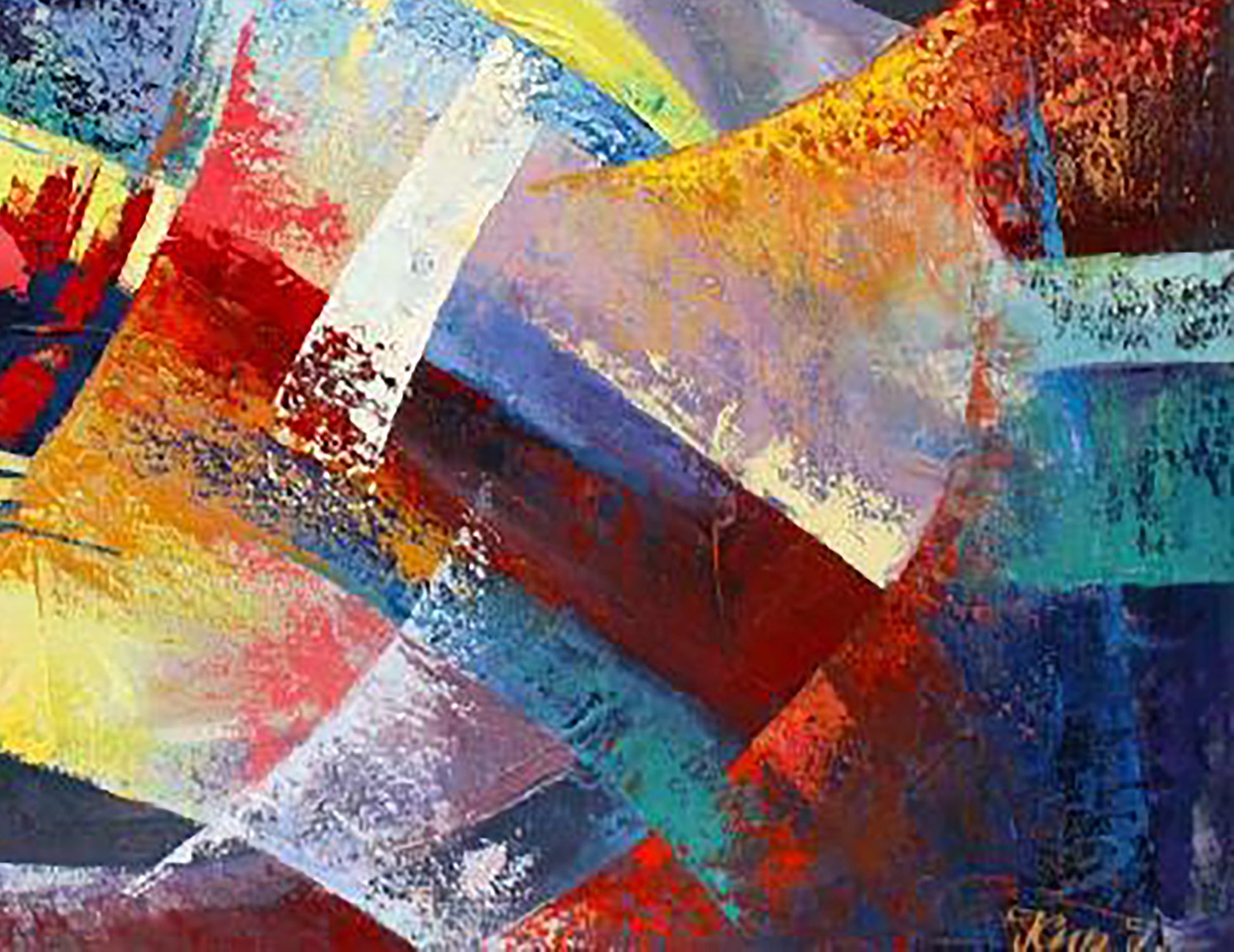 Vibrant abstract oil painting Heavenly and earthly by Kirilenko Ivan