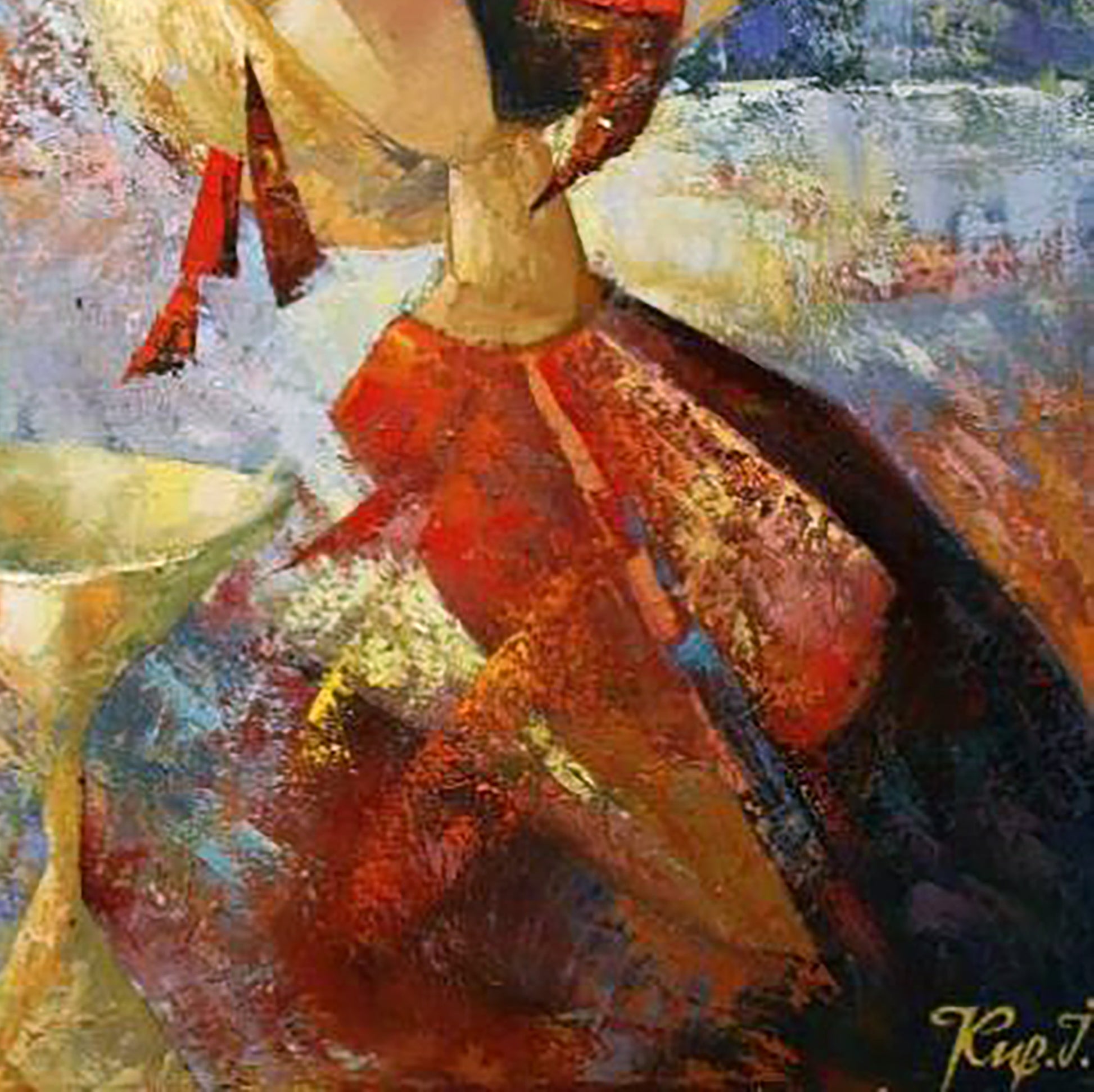 Vibrant abstract oil painting Cup of goodness by Kirilenko Ivan