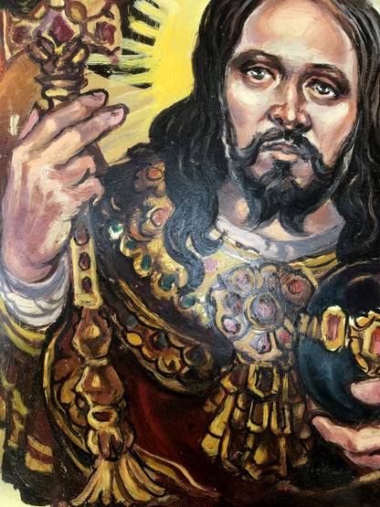 Oil painting portrait of Jesus Christ by Alexander Litvinov