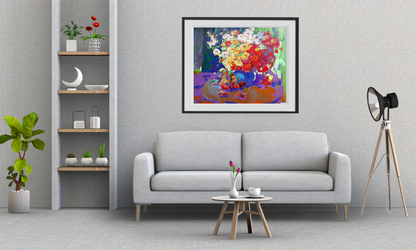 Oil painting Autumn flowers 