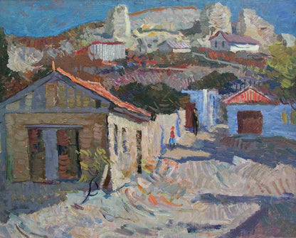 Vibrant impressionist oil painting Hot day C. by Sergeyeva Nina