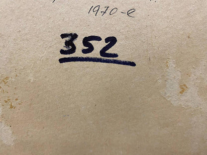 Handwritten number 352 on back of Oil painting Road in C. by Glushchenko