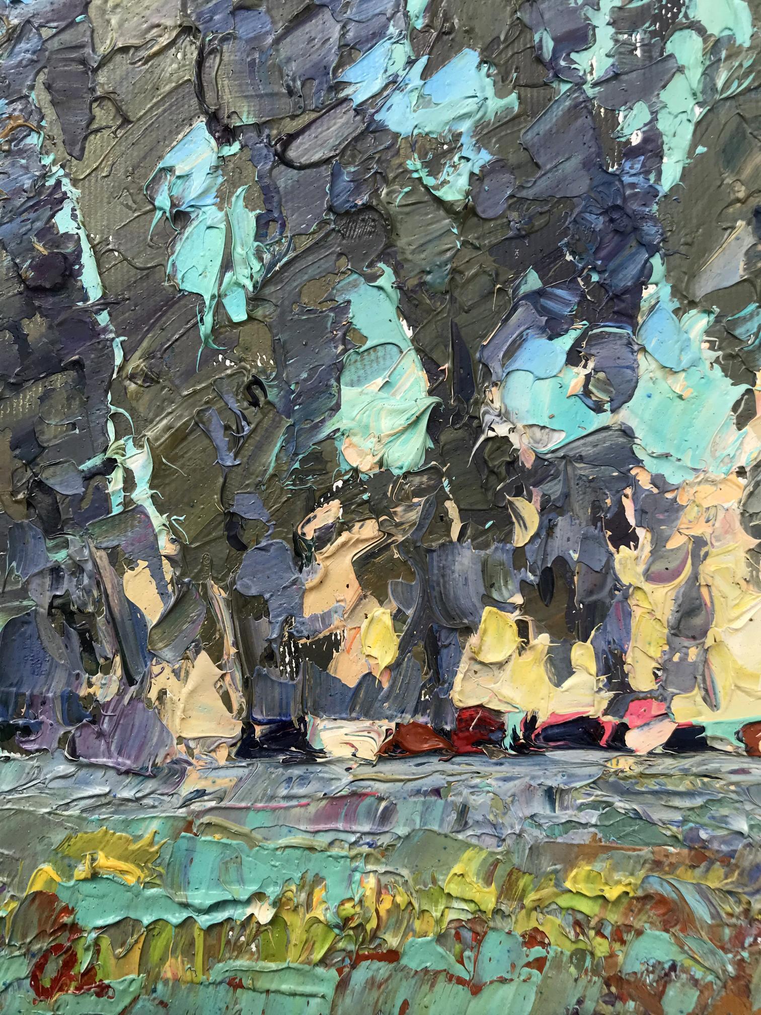 Oil Painting Nature Village 