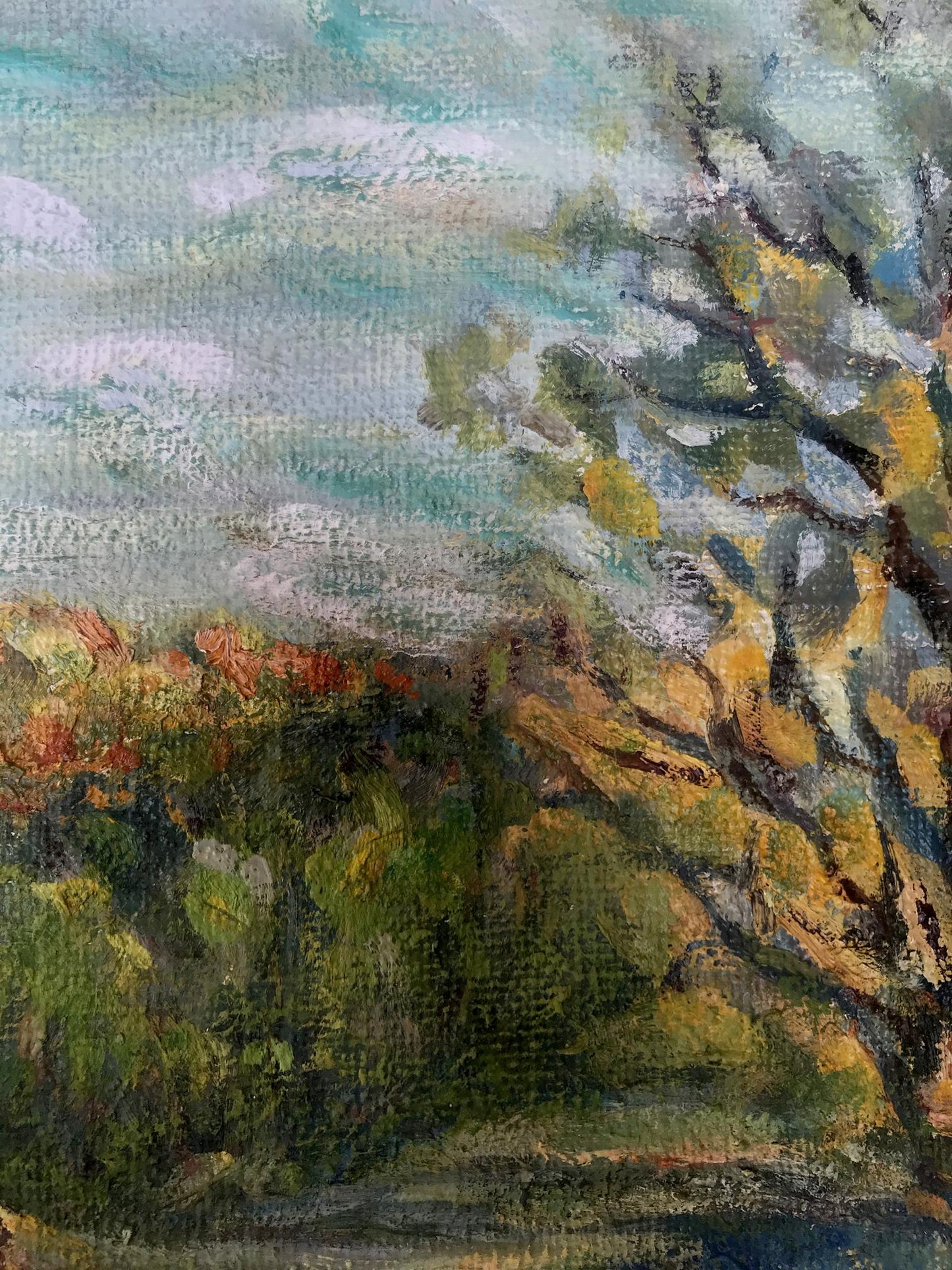 Textured impressionist oil painting of Summers Secret Sanctuary by Shapoval Ivan Leontyevich