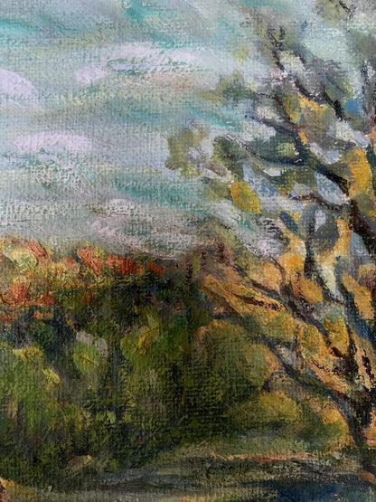 Textured impressionist oil painting of Summers Secret Sanctuary by Shapoval Ivan Leontyevich
