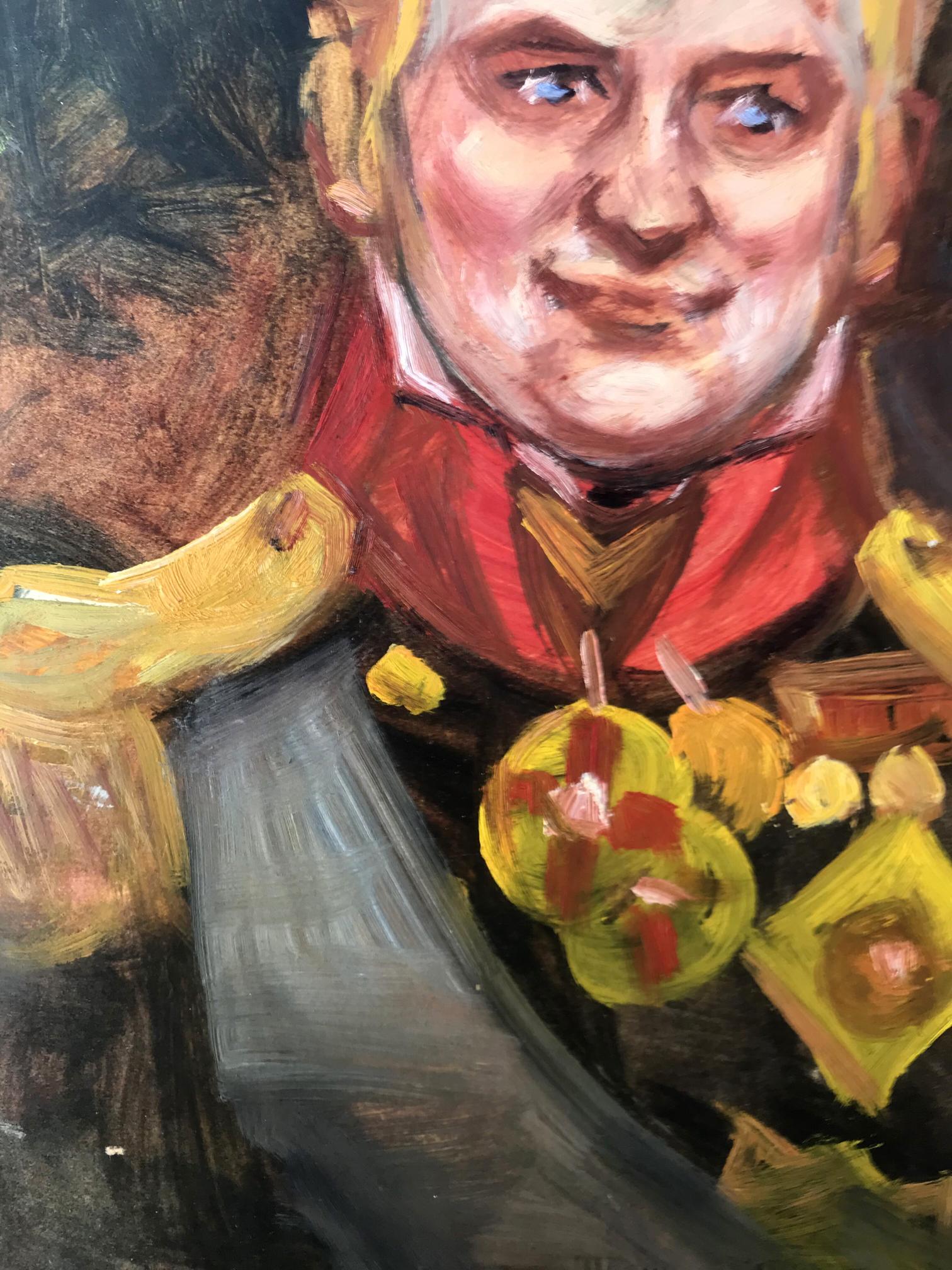 Oil painting portrait of General Alexander Arkadievich Litvinov in ornate military attire