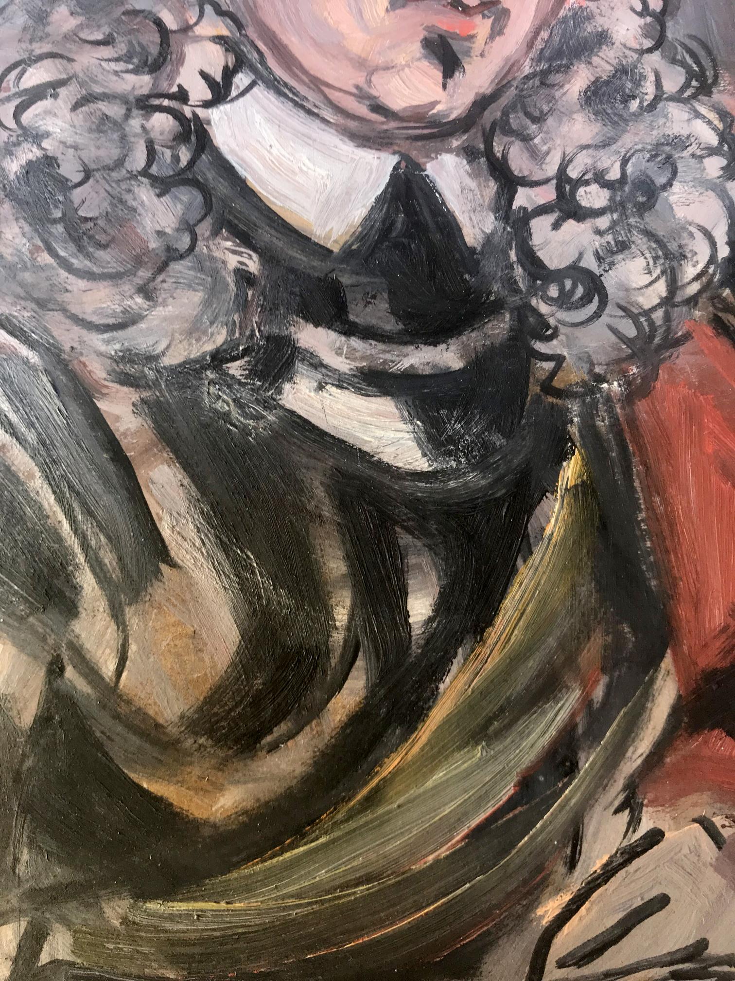 Oil painting of Duke Alexander Arkadievich Litvinov portrait with ruffled collar