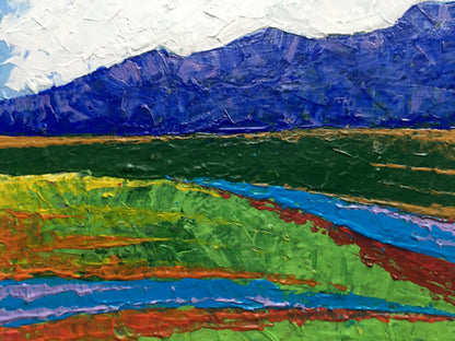 Vibrant Summer Sunlight on the Mountains oil painting by V. Zadorozhnya