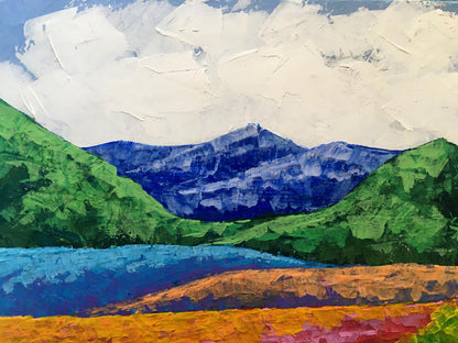 Vibrant impressionist oil painting Fresh air in the mountains by Zadorozhnya V. V
