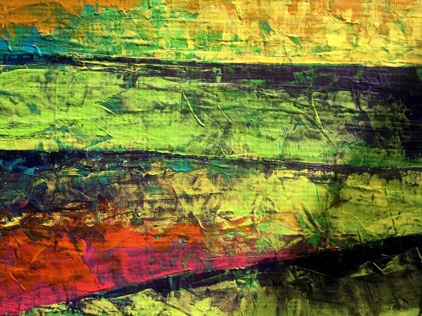Vibrant oil painting In the summer mountains by Zadorozhnya V. V