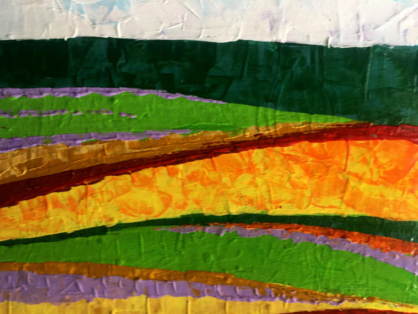 Vibrant oil painting Summer perspective after rain by V. Zadorozhnya