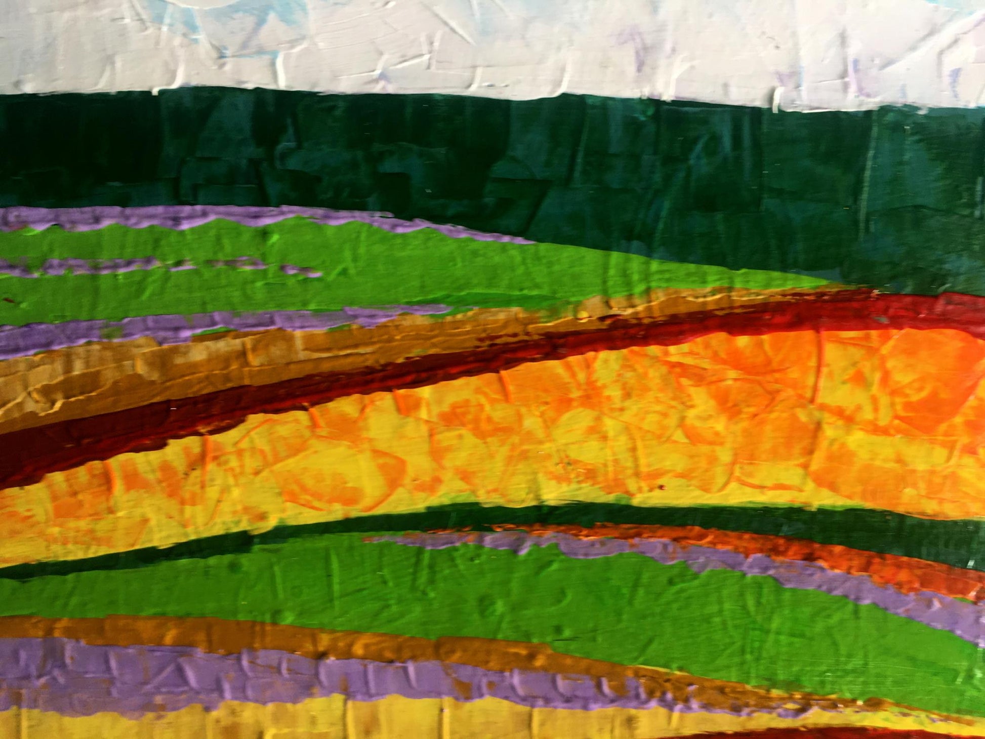Vibrant oil painting Summer perspective after rain by V. Zadorozhnya