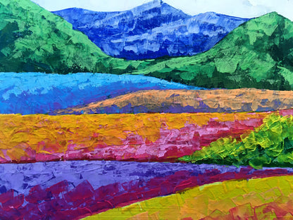 Vibrant impressionist oil painting Fresh air in the mountains by Zadorozhnya V. V