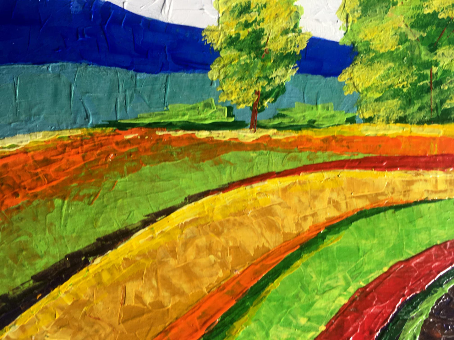 Vibrant impressionist oil painting Way home by Zadorozhnya V. V