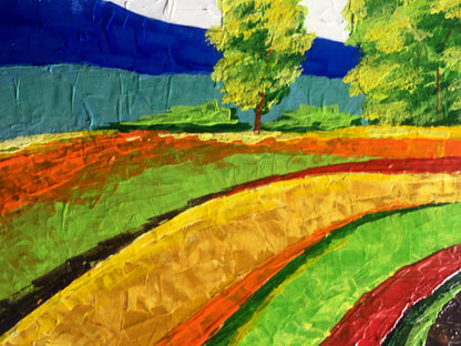 Vibrant impressionist oil painting Way home by Zadorozhnya V. V
