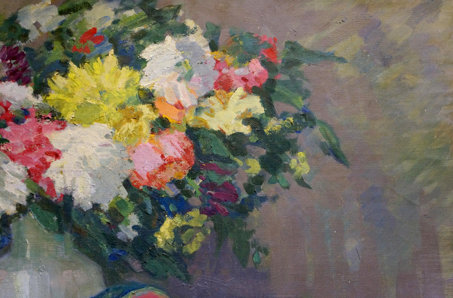 Vibrant oil painting Still life with watermelons Kisil V impressionistic bouquet