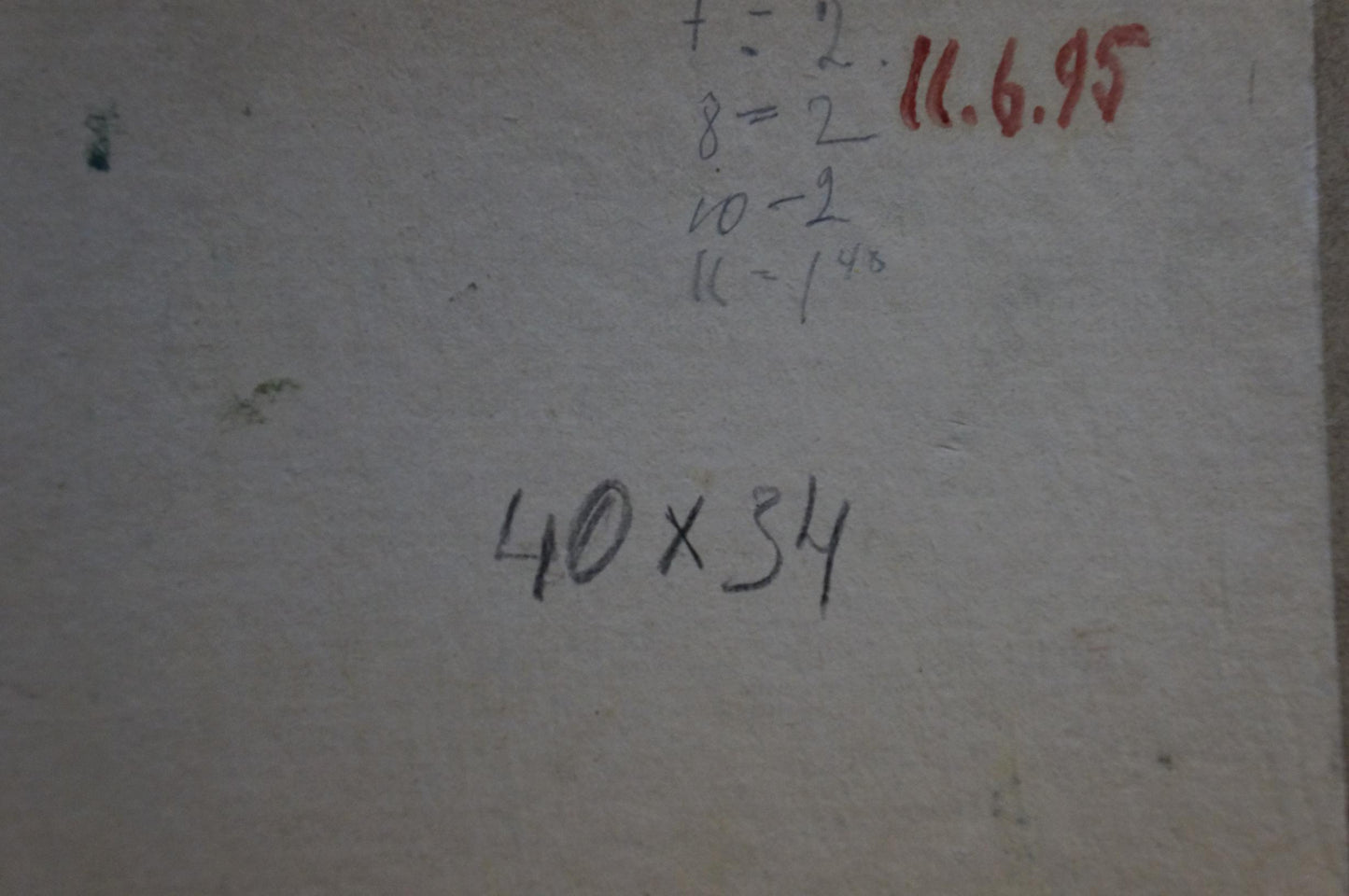 Oil painting Grows in the yard Zatsepina Zinaida Ilinichna back with math equations