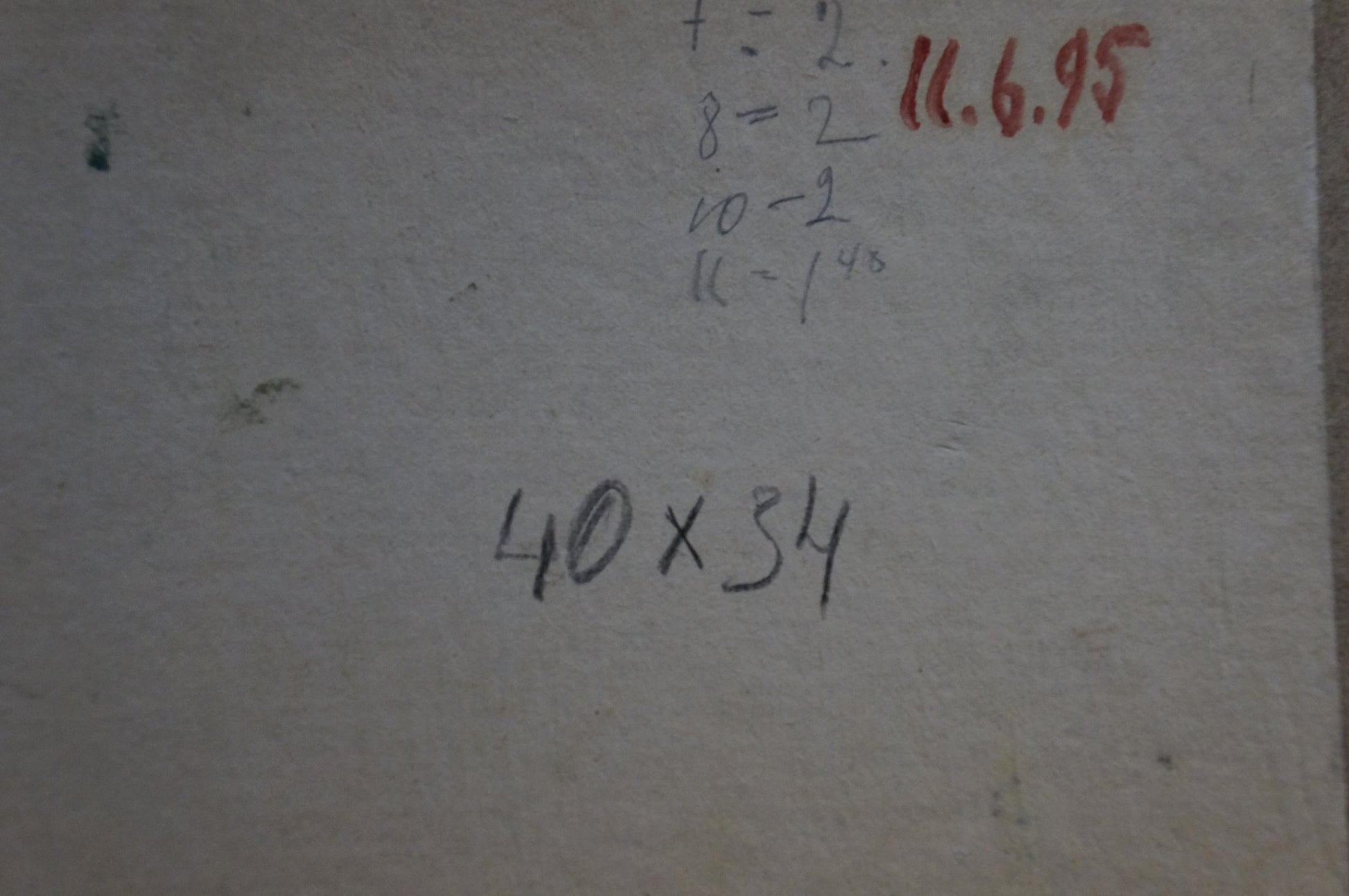 Oil painting Grows in the yard Zatsepina Zinaida Ilinichna back with math equations