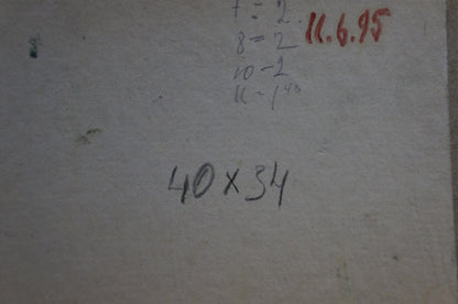 Oil painting Grows in the yard Zatsepina Zinaida Ilinichna back with math equations