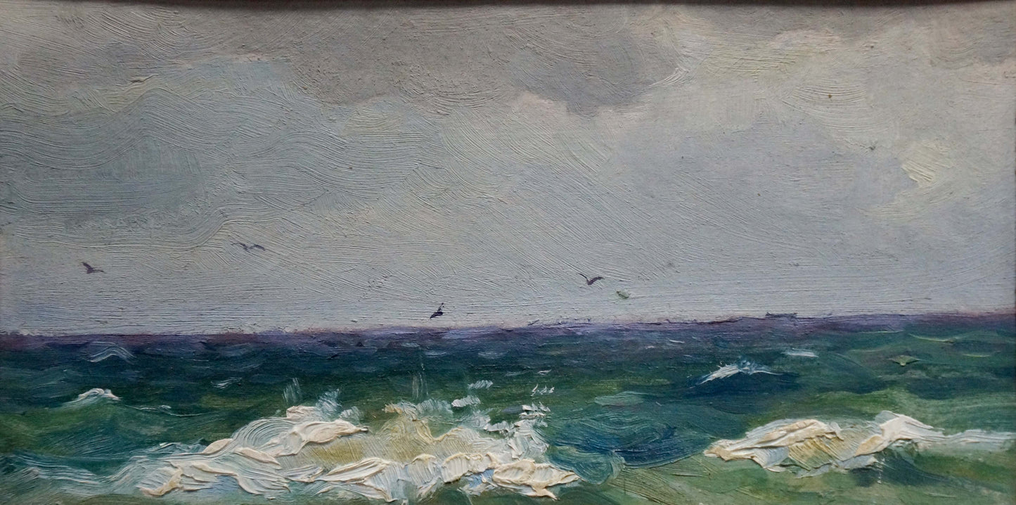 Oil painting of turbulent sea by Knishevsky Vladimir Leonidovich