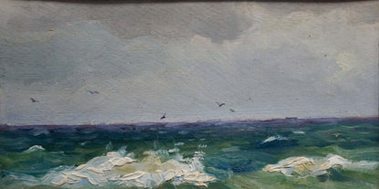 Oil painting of turbulent sea by Knishevsky Vladimir Leonidovich