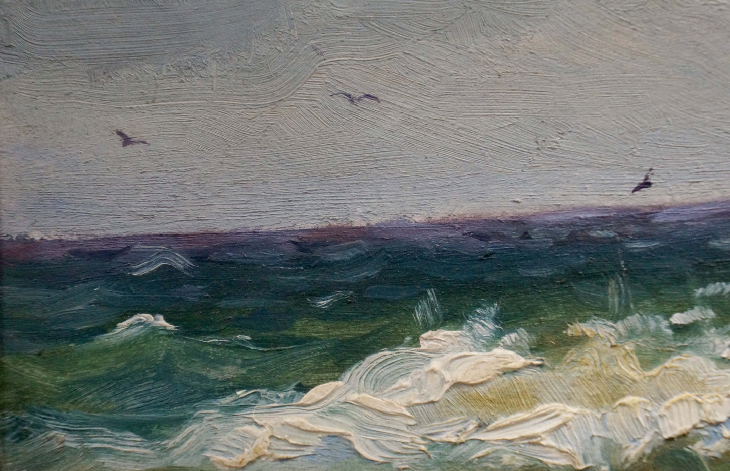 Oil painting of turbulent ocean waves by Knishevsky Vladimir Leonidovich