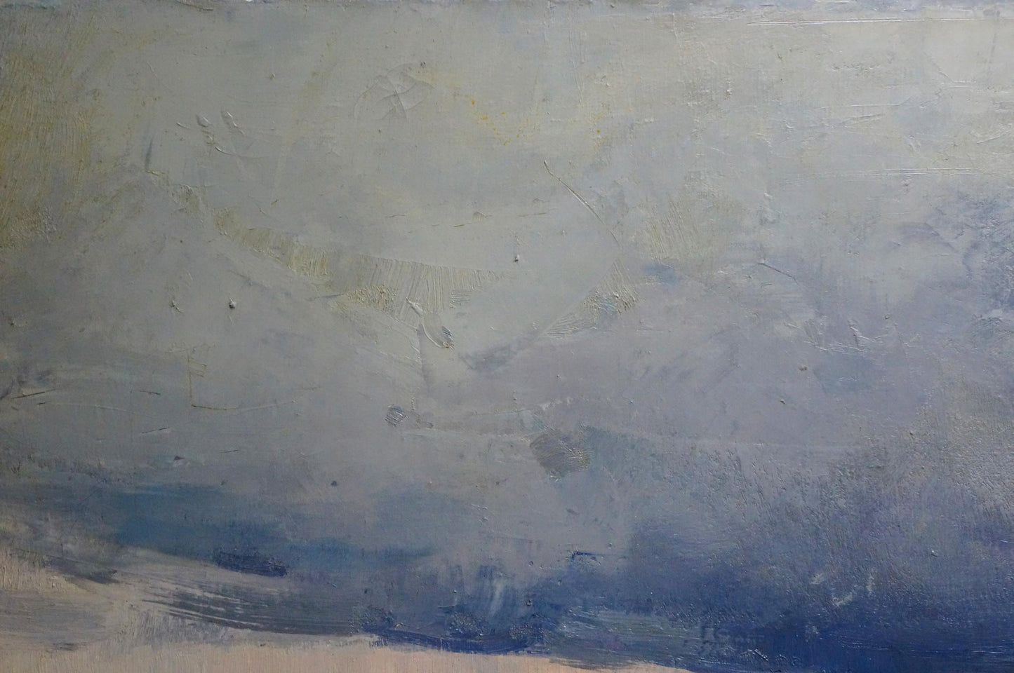 Abstract Storm oil painting by Strelov Arkady Efimovich in gray blue hues
