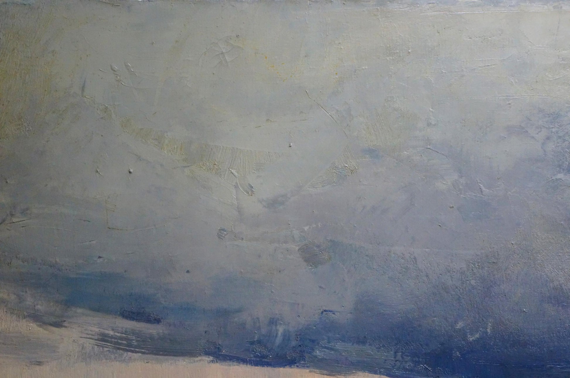 Abstract Storm oil painting by Strelov Arkady Efimovich in gray blue hues