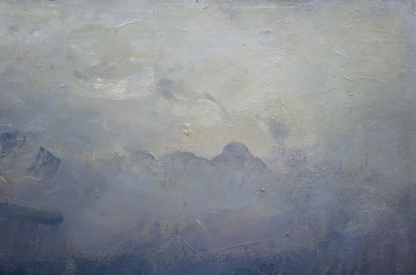 Abstract Storm painting by Strelov Arkady Efimovich in gray beige tones
