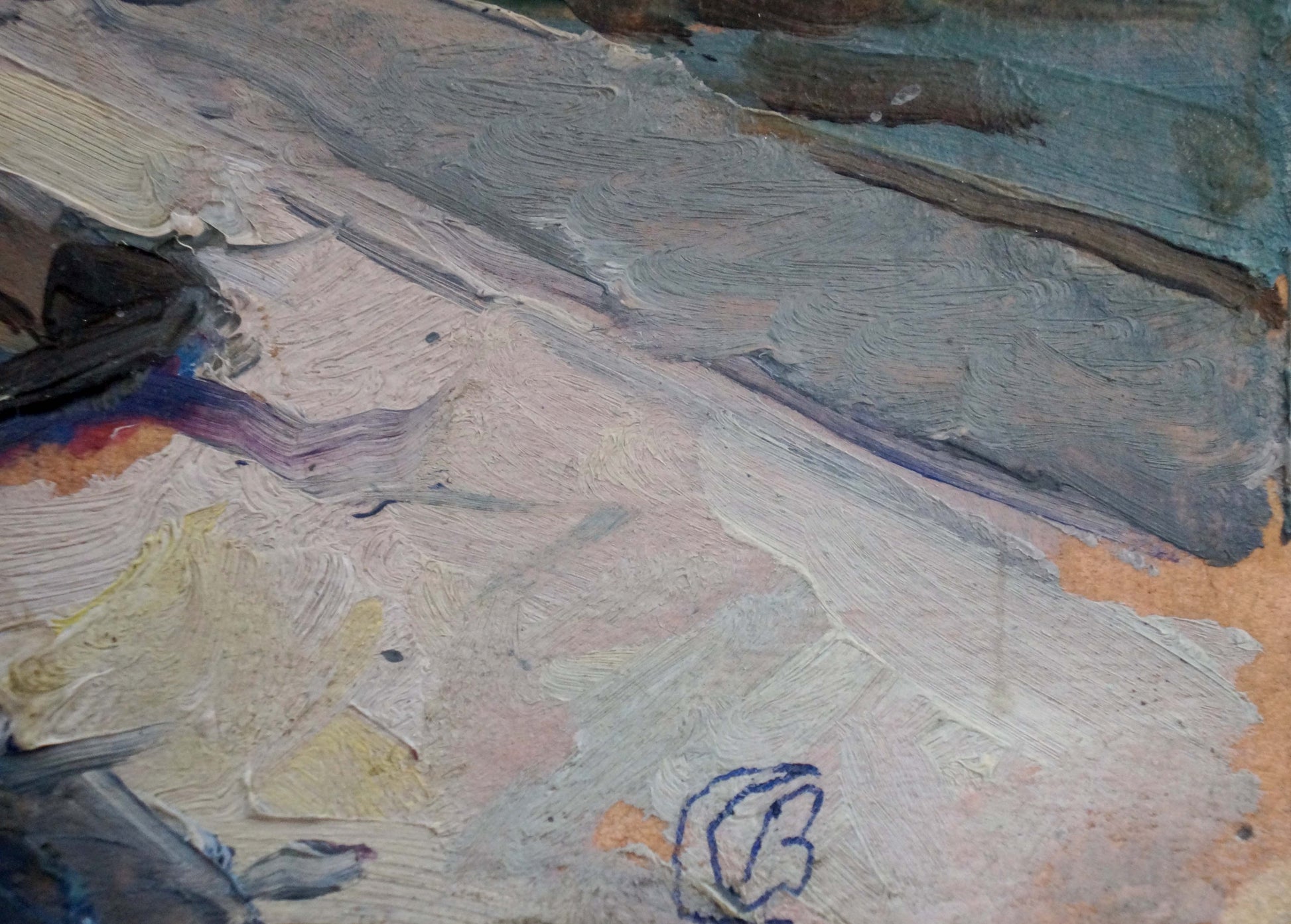 Oil painting Ship repair by Strelnikov Vladimir Vladimirovich