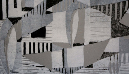 Abstract geometric painting Human thoughts by Albina Yaloz