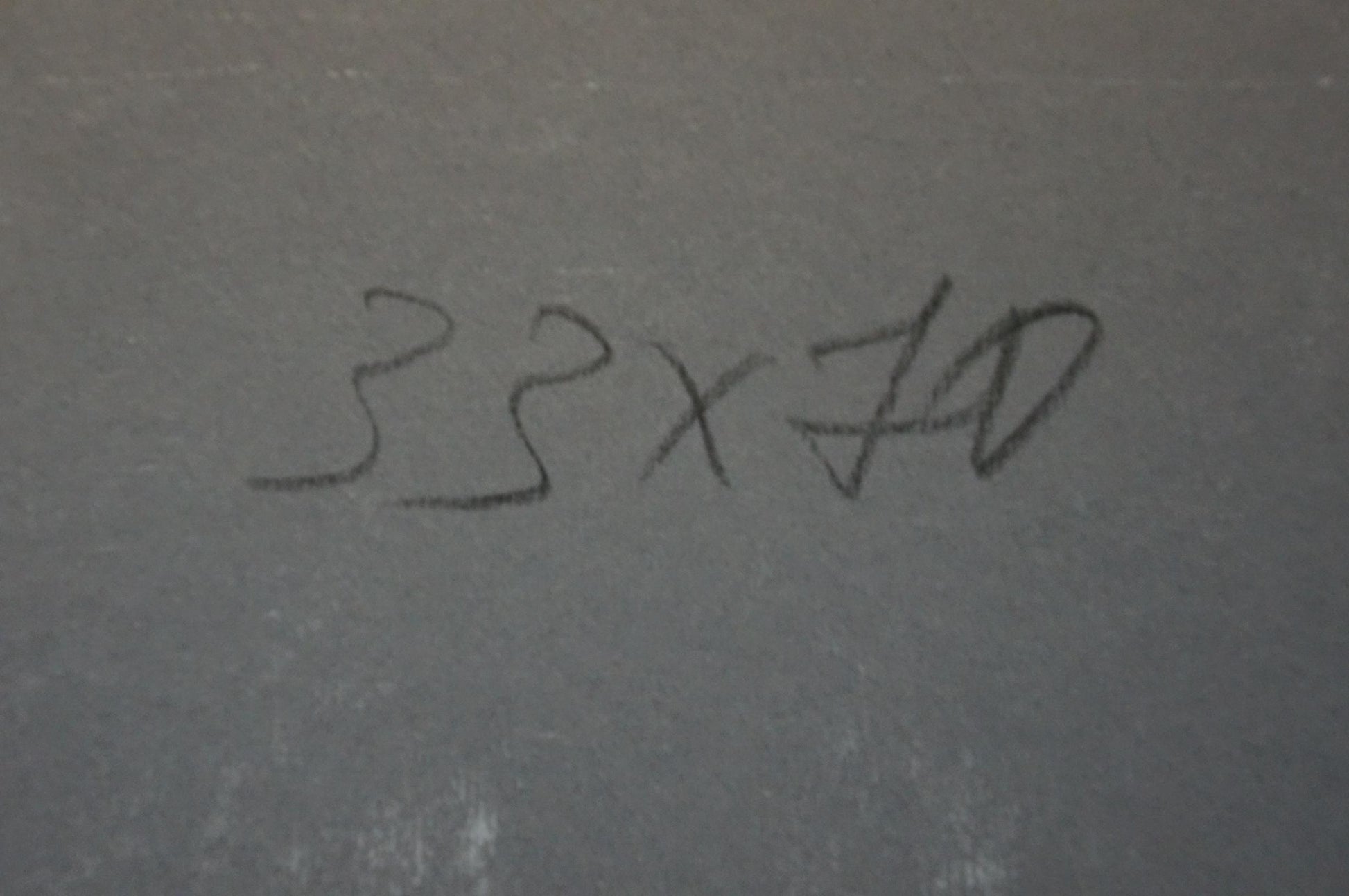 Black handwritten text on gray surface in Abstract painting Human thoughts Albina Yaloz