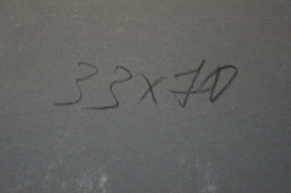 Black handwritten text on gray surface in Abstract painting Human thoughts Albina Yaloz