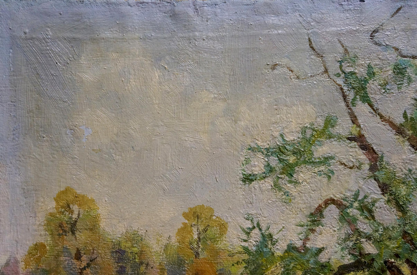 Textured oil painting of serene landscape by Willow Grigoryev Sergey Alekseevich