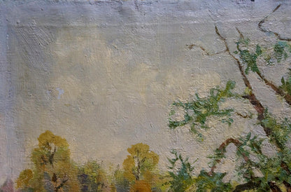 Textured oil painting of serene landscape by Willow Grigoryev Sergey Alekseevich